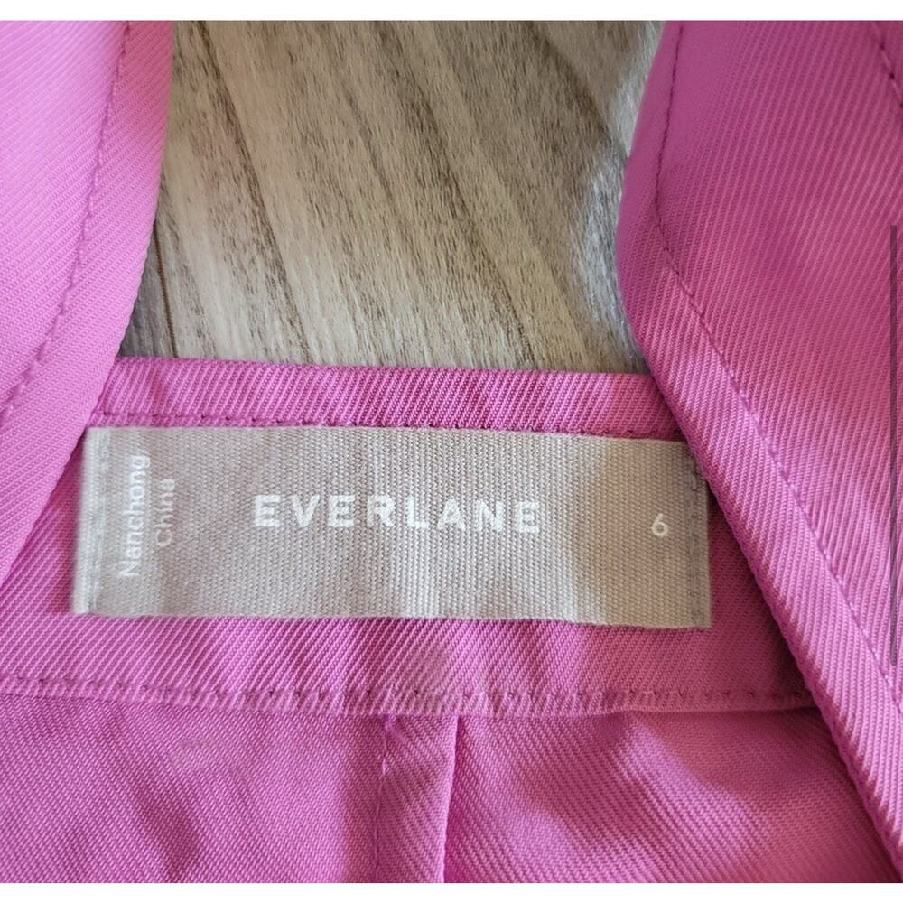 Everlane Japanese Goweave Picnic Button Front Midi Dress In Lavender Size 8 EUC - Picture 5 of 7